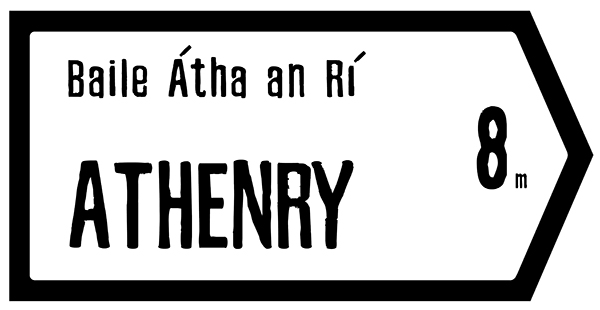 Athenry Slate Road Sign