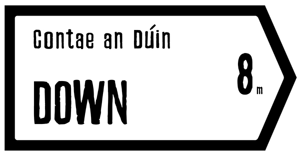 Down Slate Road Sign