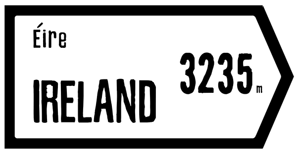 Ireland Slate Road Sign