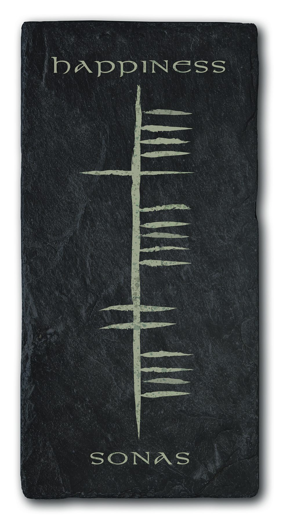 Happiness Ogham Slate