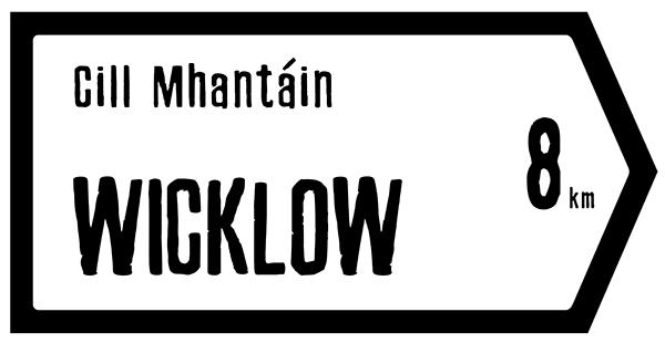 Wicklow Slate Road Sign